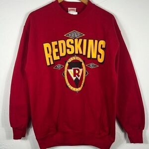 🔥🏈 “NWT” Vintage WASHINGTON REDSKINS Nutmeg RARE Crewneck Sweatshirt -‎ Sz Lg